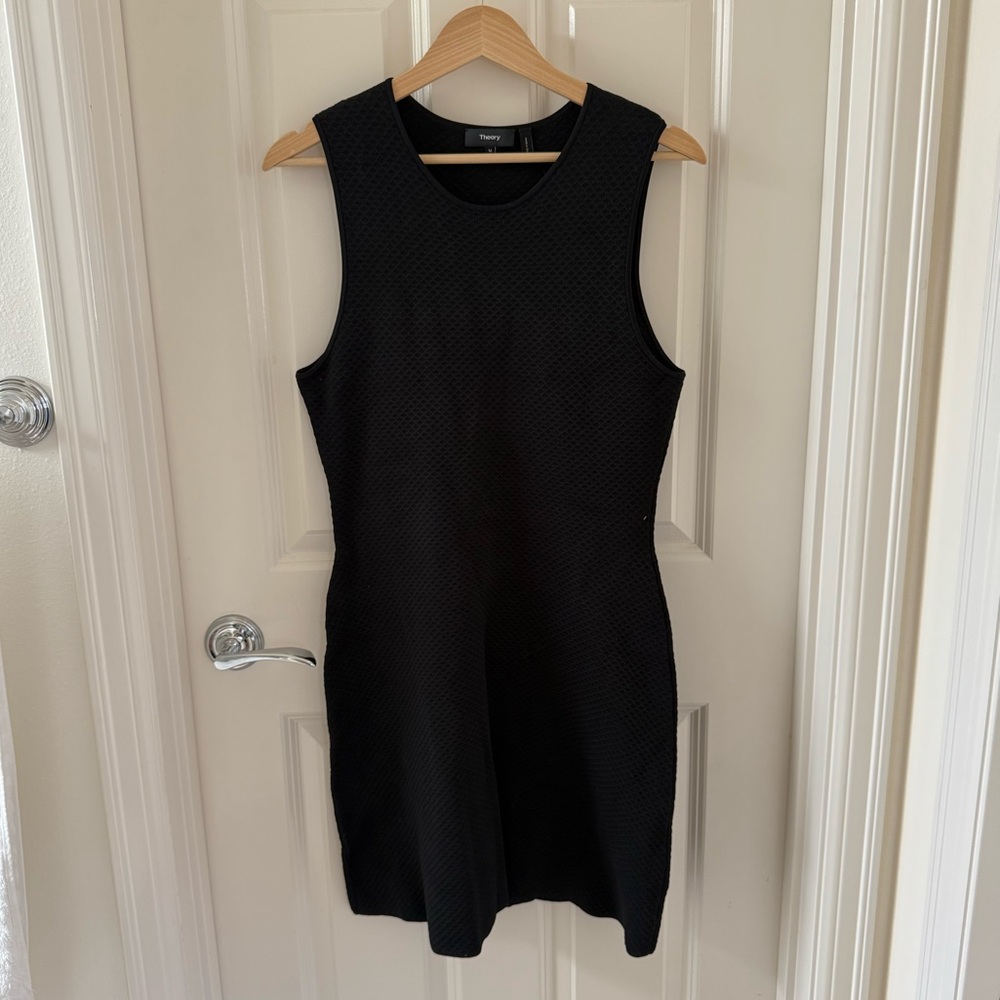 Theory Black Knit Sheath Dress - M
